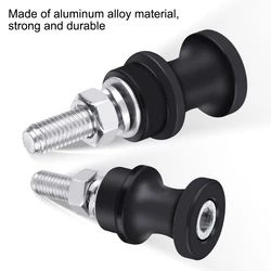 Gancho para cabrestante de aluminio con soporte de acero negro