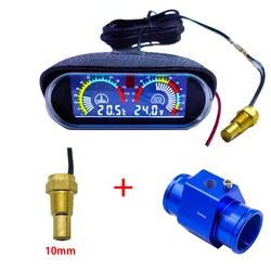 Medidor digital de temperatura del agua 12/24 V con sensor y adaptador