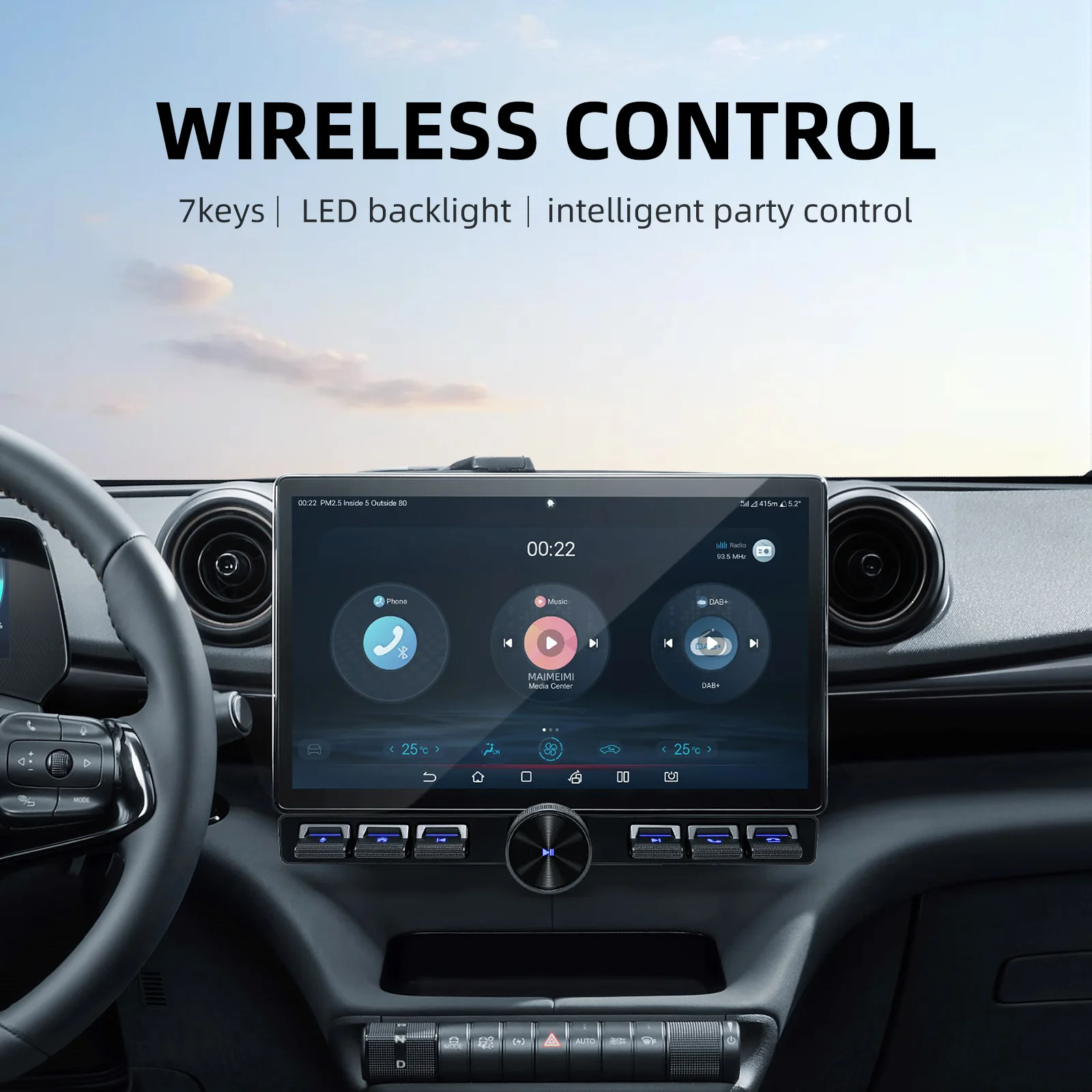 Mando a distancia multimedia universal 7 teclas – Control coche NRG - imagen 2
