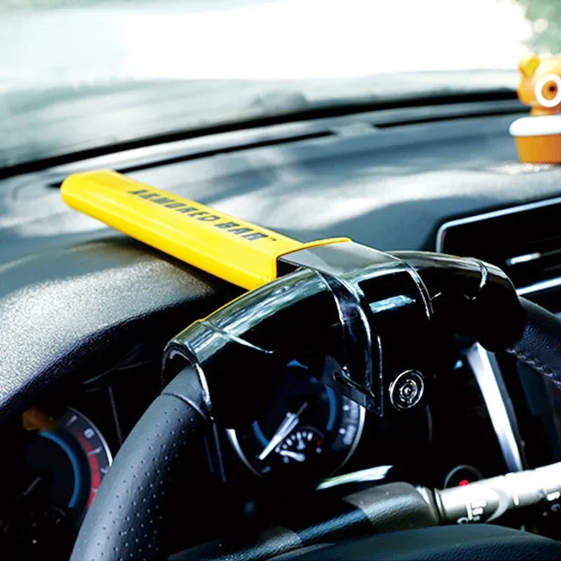 Cerradura de volante antirrobo universal de acero inoxidable