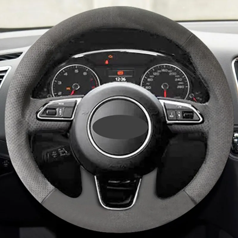 Funda de volante de cuero y ante para Audi Q3, Q5 y Q7