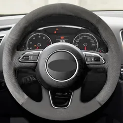 Funda de volante de cuero y ante para Audi Q3, Q5 y Q7