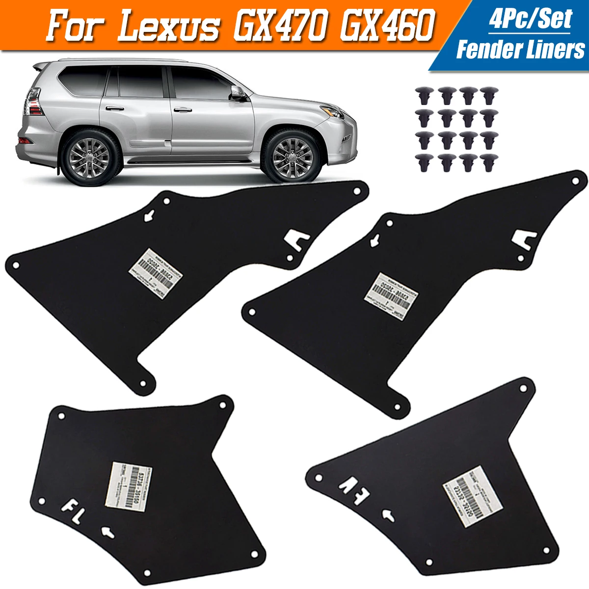 Guardabarros Lexus GX470 GX460 03-20 – OEM 53735-35150/53736-35150