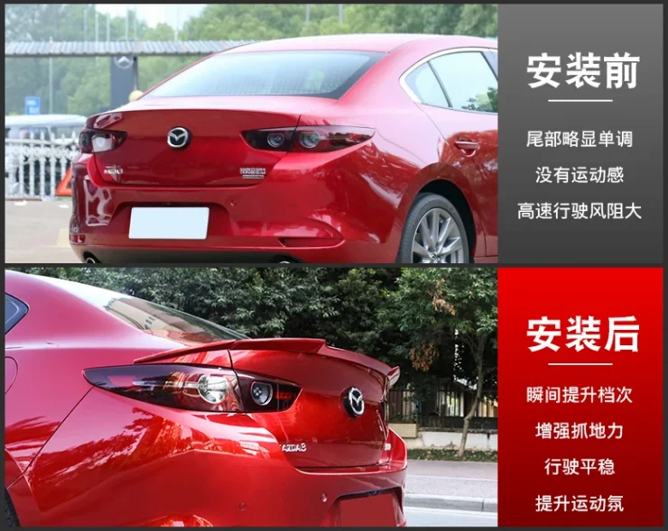 Alerón trasero ABS sin pintar para Mazda 3 2020 - imagen 4