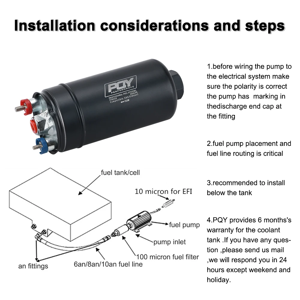 Bomba combustible externa EFI 380 LPH – alta presión 1000HP compatible E85 - imagen 4