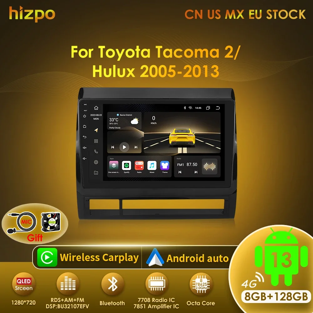 Hizpo radio Android con CarPlay para Toyota Hilux/Tacoma 2005-2015