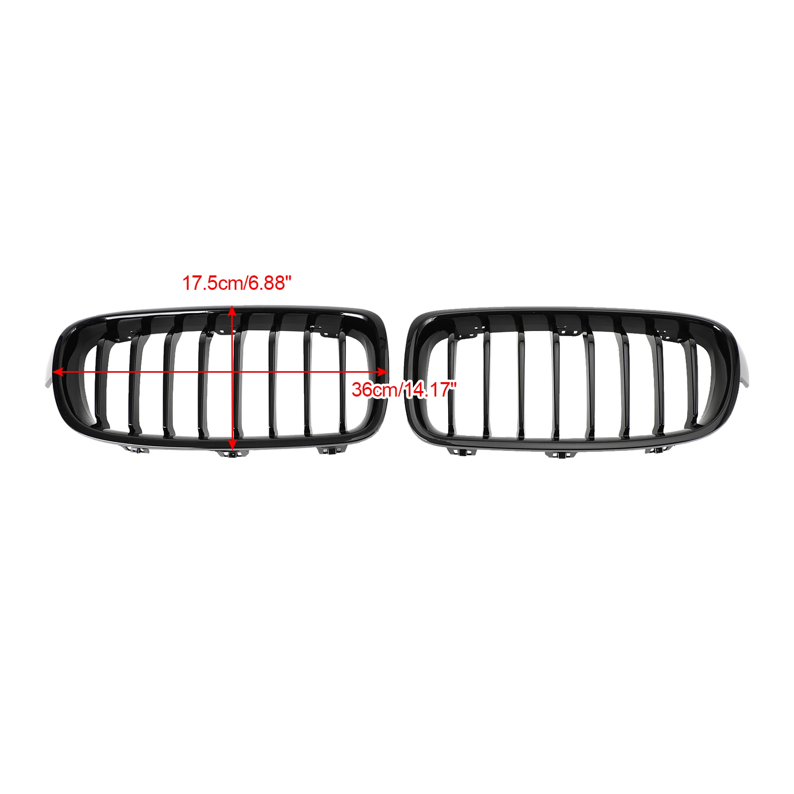 Artudatech-rejilla delantera de riñón doble para BMW, accesorio de color negro con acabado brillante, modelos Serie 3: F30, Sedan, F31, Touring y F35, años 2012 a 2019, 51137263481 - imagen 2