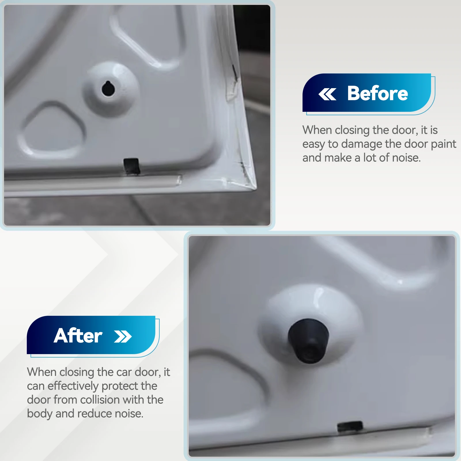 10x amortiguadores de puerta de coche, cubierta de almohadilla de goma, tapa antigolpes de goma para Hyundai Elantra Sonata Accent ix35 IX45 Kia Rio 4 5 Ceed - imagen 3