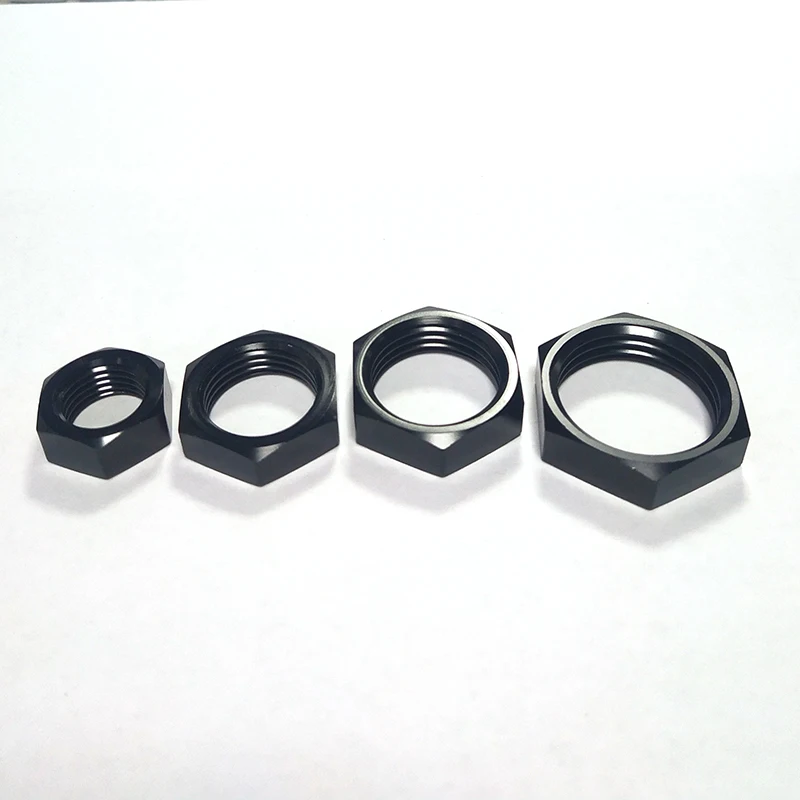 Tuerca de mamparo AN de aluminio negro 6AN, 8AN, 10AN y 12AN