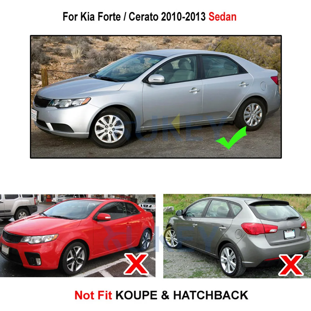 Faldillas antisalpicaduras para Kia Cerato/Forte K3 sedán 2010-2013 - imagen 4
