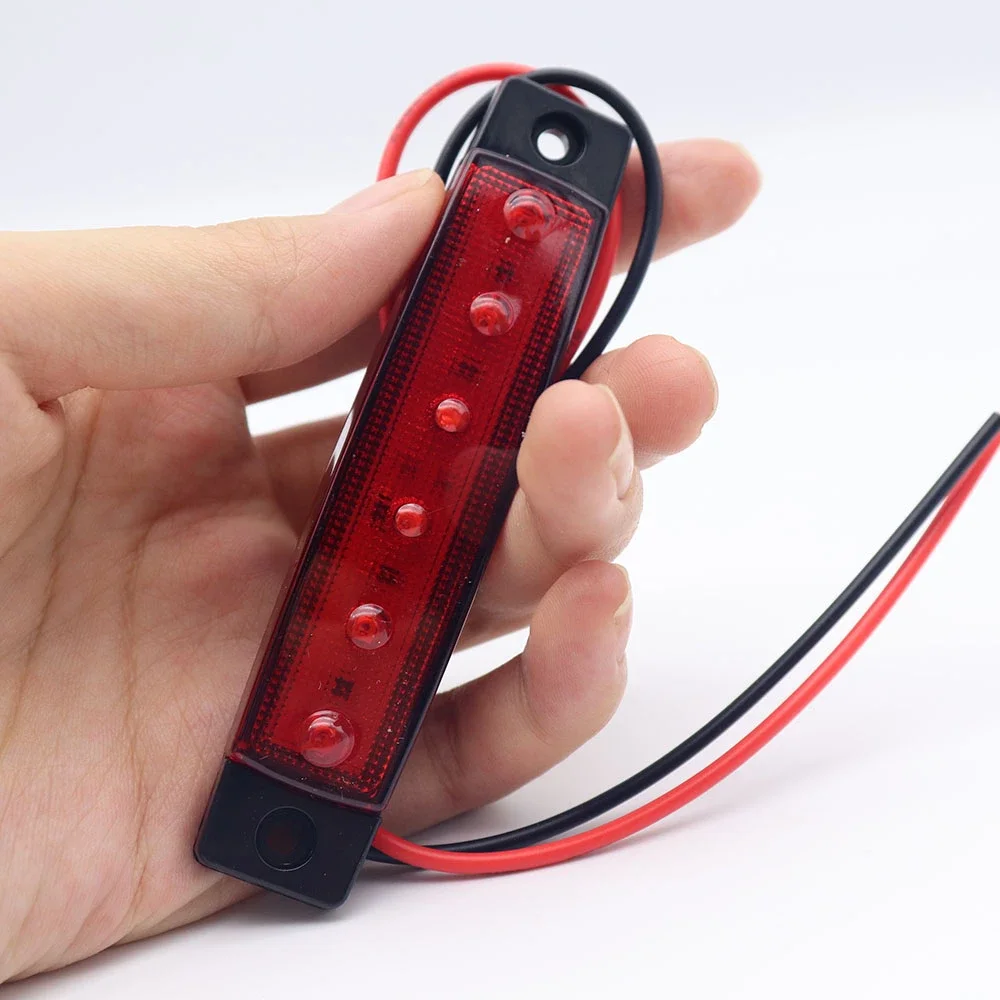 Luces LED laterales rojas 6 SMD 12V para coche y remolque - imagen 4