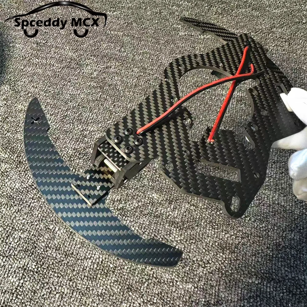 Palanca de cambios de fibra de carbono, paletas de cambio magnéticas para volante de coche, botón deportivo, soporte de botón de crucero para Toyota Yaris Vios - imagen 4