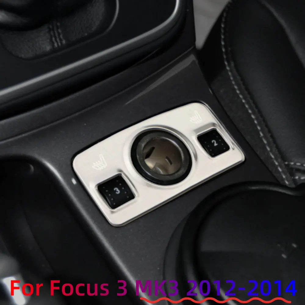 Embellecedor mechero Ford Focus MK3 2012-2014 acero inoxidable - imagen 5