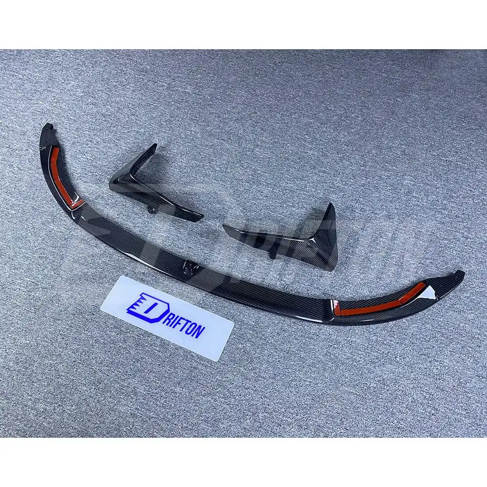 Labio delantero estilo MP BMW M3 M4 F80 F82 F83 fibra de carbono seca - imagen 4