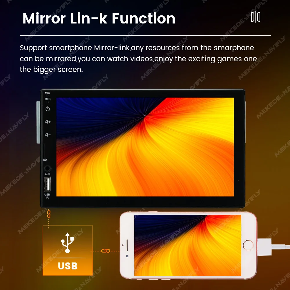 MEKEDE reproductor multimedia MP5 para coche con pantalla táctil - imagen 4