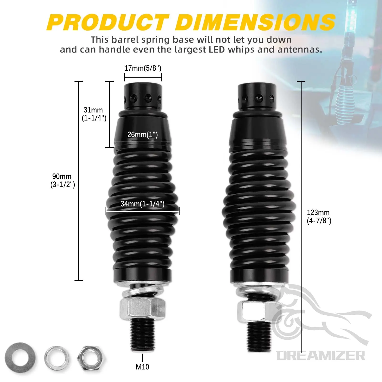 Faro LED Polaris RZR con soporte de resorte - imagen 3
