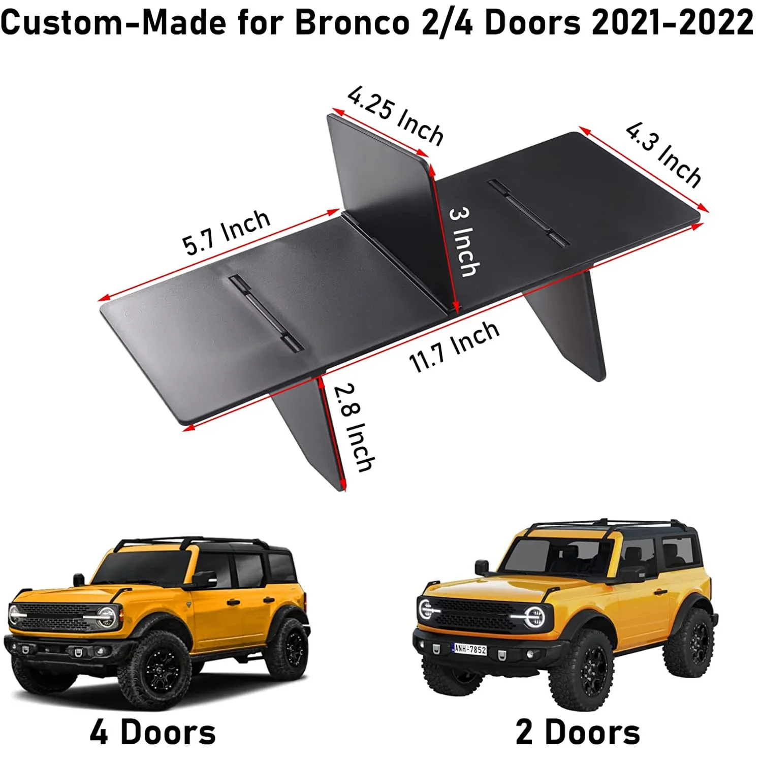 Bandeja lateral divisoria para pasajero del Ford Bronco