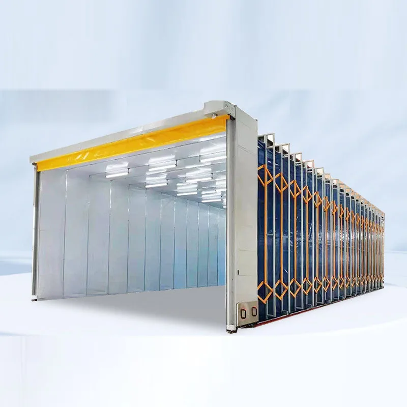 Cabina de pintura en aerosol móvil con certificado CE para piezas grandes, sala de pintura en aerosol, cabina de lijado escalable de 10m para pieza de trabajo de hierro y piedra - imagen 4