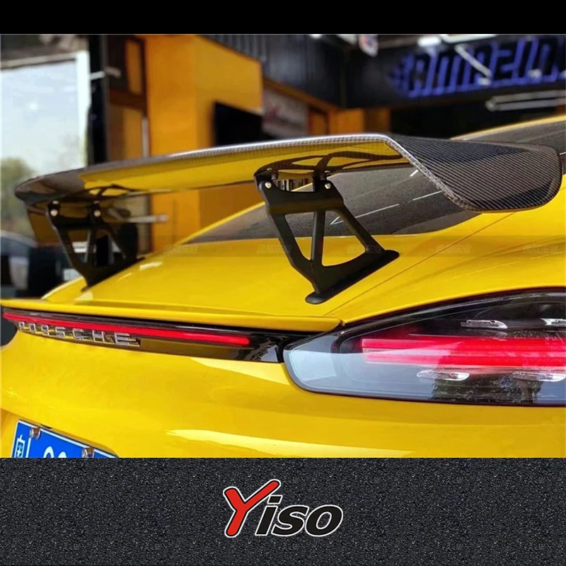 Alerón GT4 de fibra de carbono para Porsche 718 Boxster/Cayman