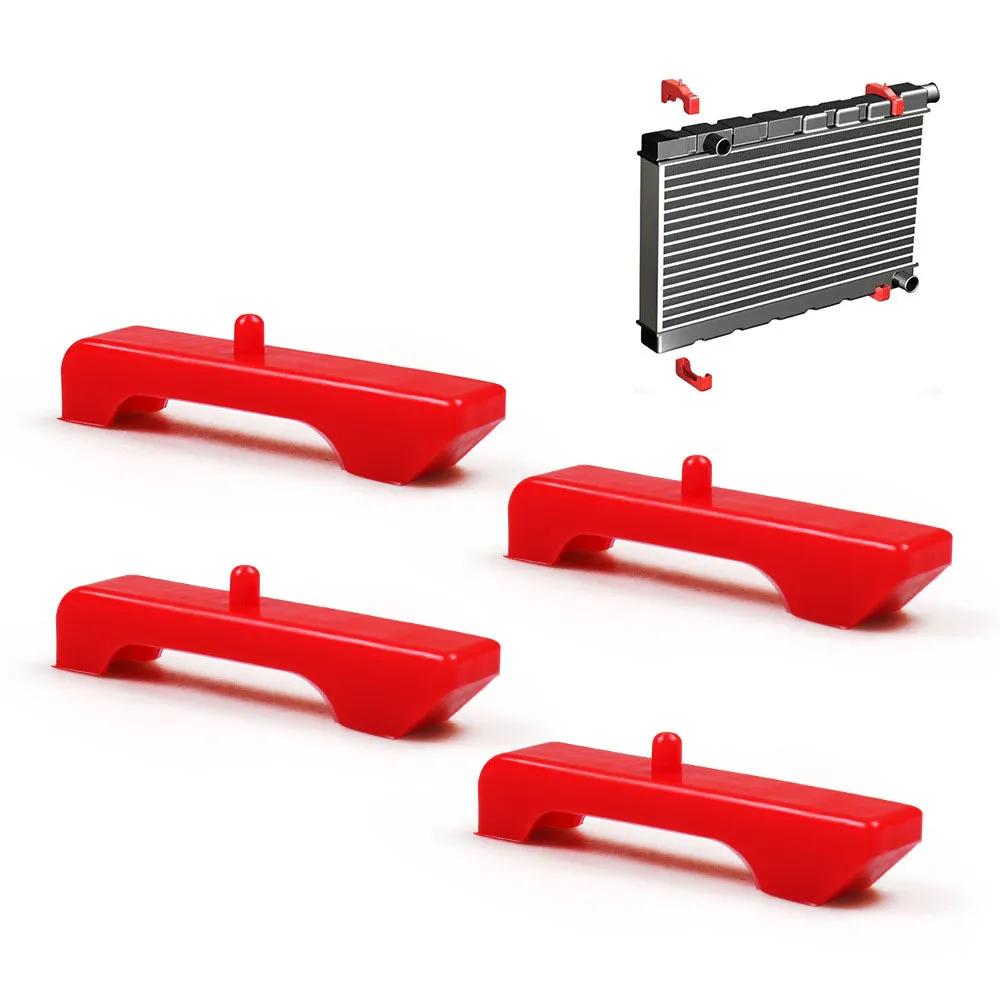 7-1711 Aisladores radiador poliuretano roja GM – Chevy GMC C/K 1973-87