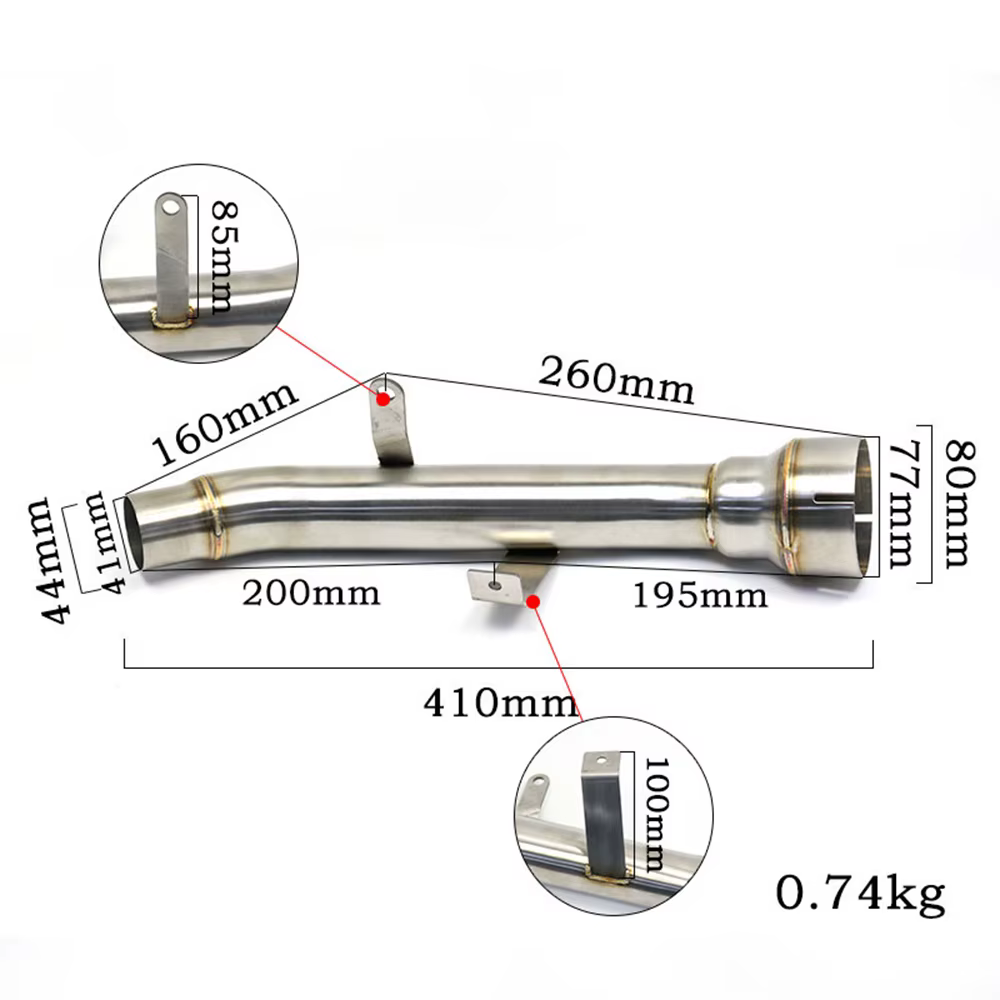 Tubo central de escape con silenciador para Suzuki GSX-S1000 - imagen 3