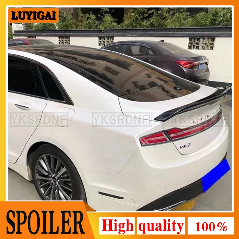 Para Lincoln MKZ 2014 a 2019, alerón trasero de coche ABS de alta calidad, accesorios de coche negro brillante, Kit de carrocería