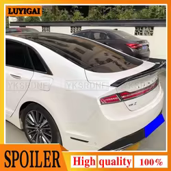 Para Lincoln MKZ 2014 a 2019, alerón trasero de coche ABS de alta calidad, accesorios de coche negro brillante, Kit de carrocería