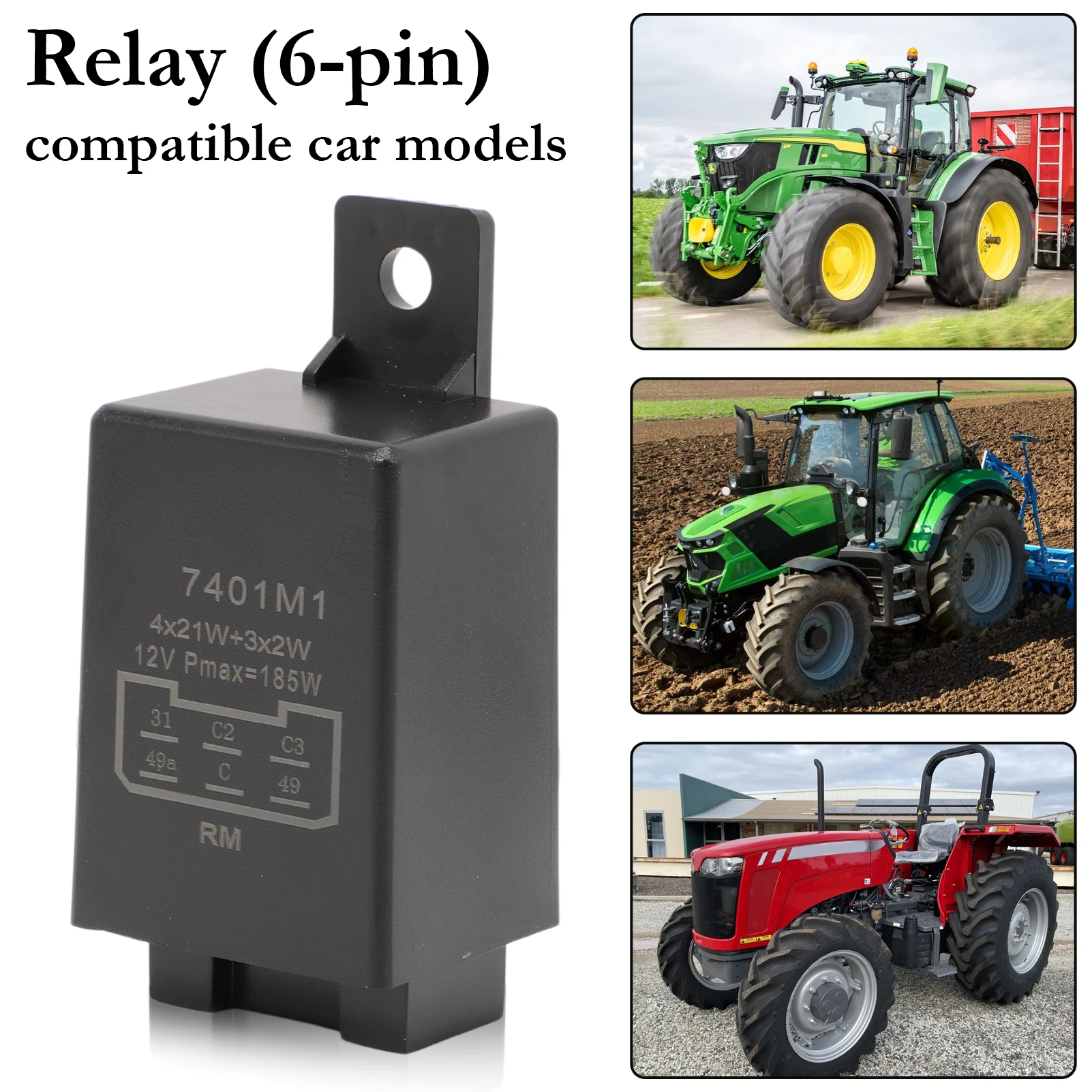 Relé intermitente 12V 21W para tractor, camión y coche clásico - imagen 5