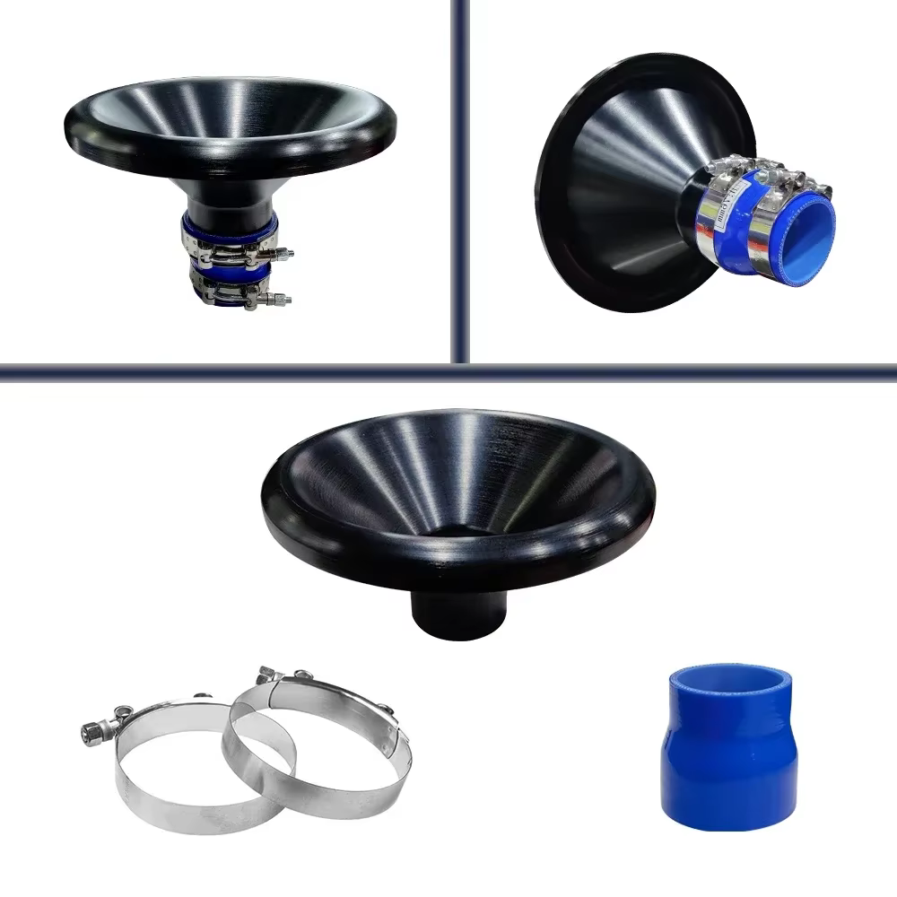 Kit bocina turbo universal 2,5" con manguera silicona y abrazadera - imagen 3