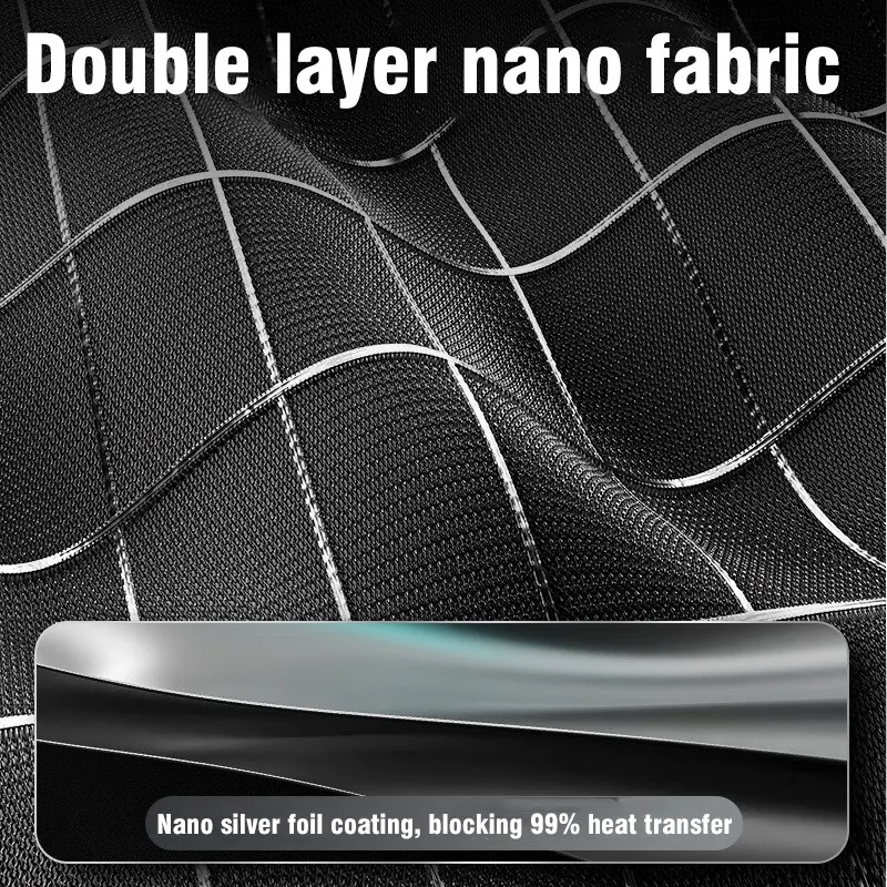 Parasol doble capa para parabrisas coche – protección UV - imagen 3
