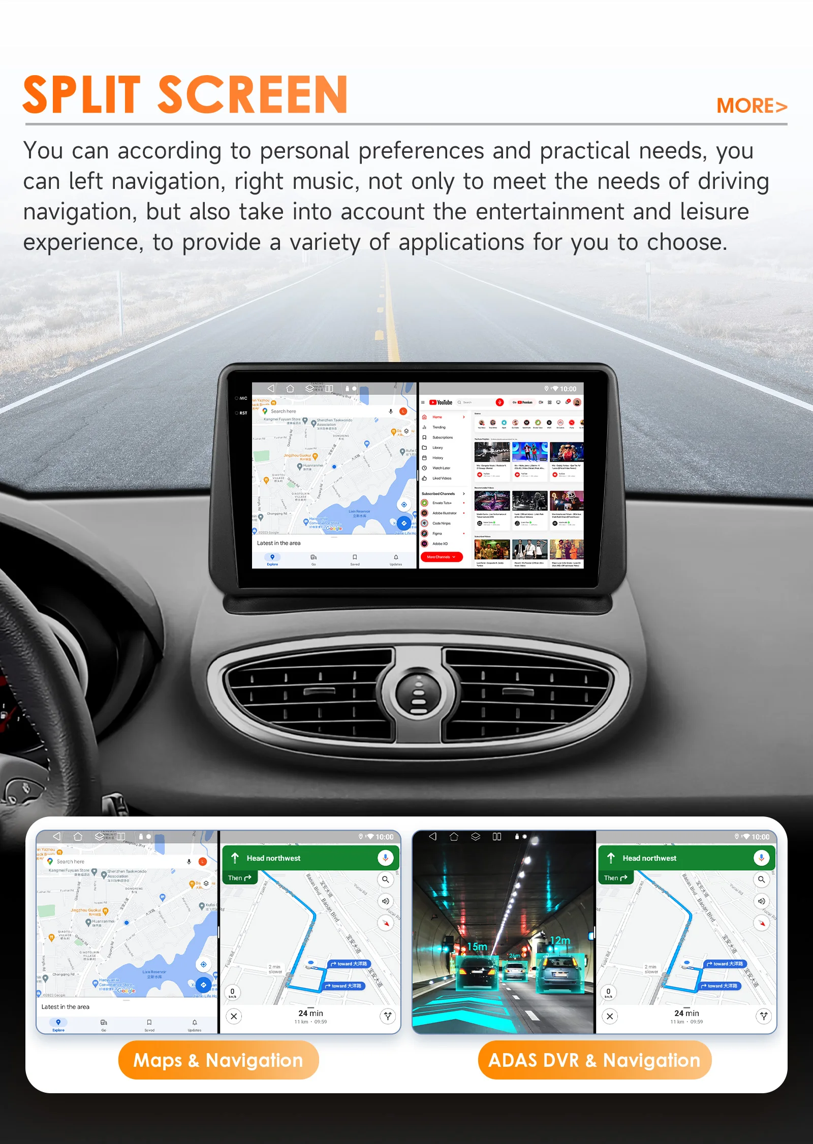 Hizpo Radio 2 DIN Android con CarPlay para Renault Clio III - imagen 5