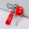 red with keychain