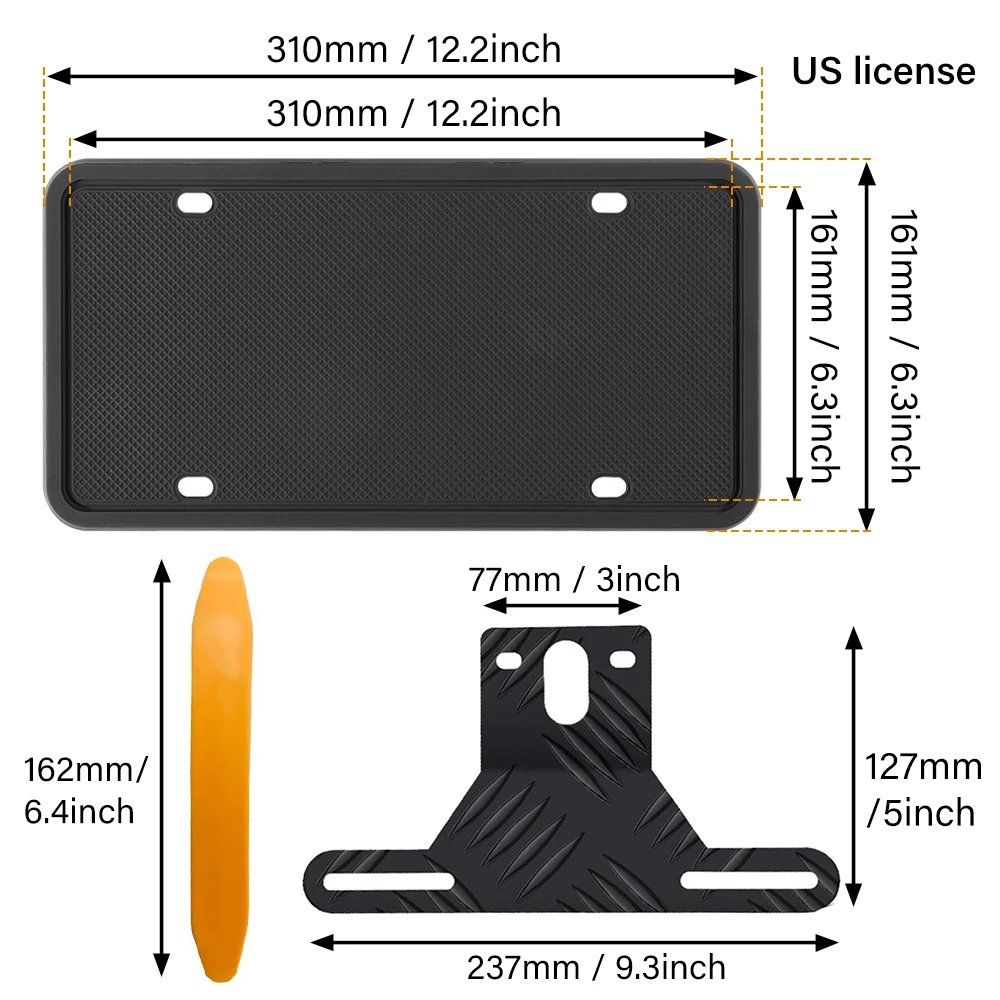 Kit de soporte de matrícula para aplicaciones en remolques y vehículos