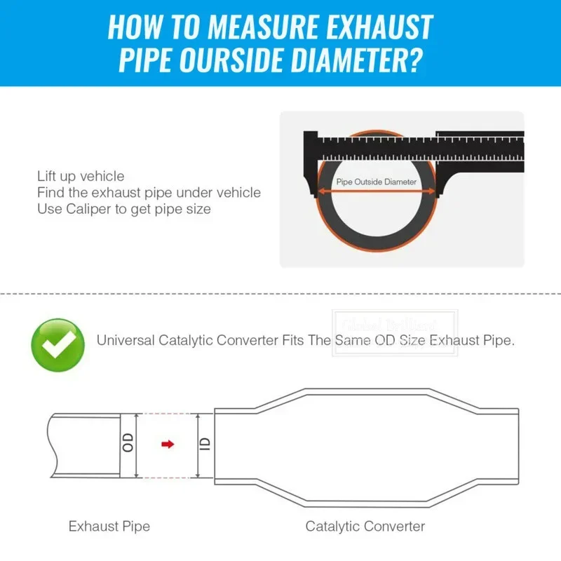 Convertidor catalítico universal de acero inoxidable, alto flujo Euro1 - imagen 4