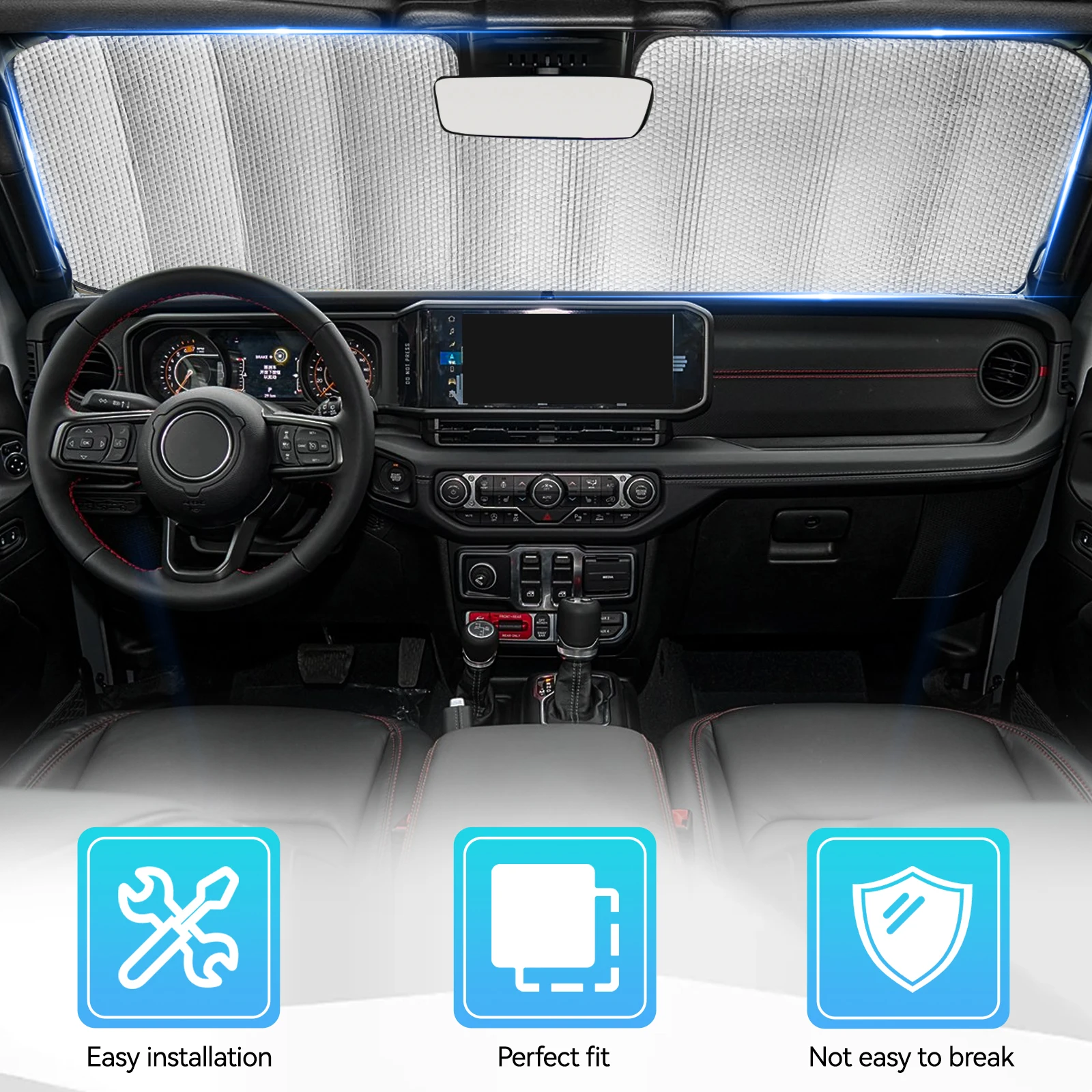 Parasol plegable parabrisas Jeep Wrangler JL 2024-2025 - imagen 2