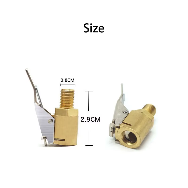 Adaptador con clip para válvula de neumático y compresor de aire - imagen 3