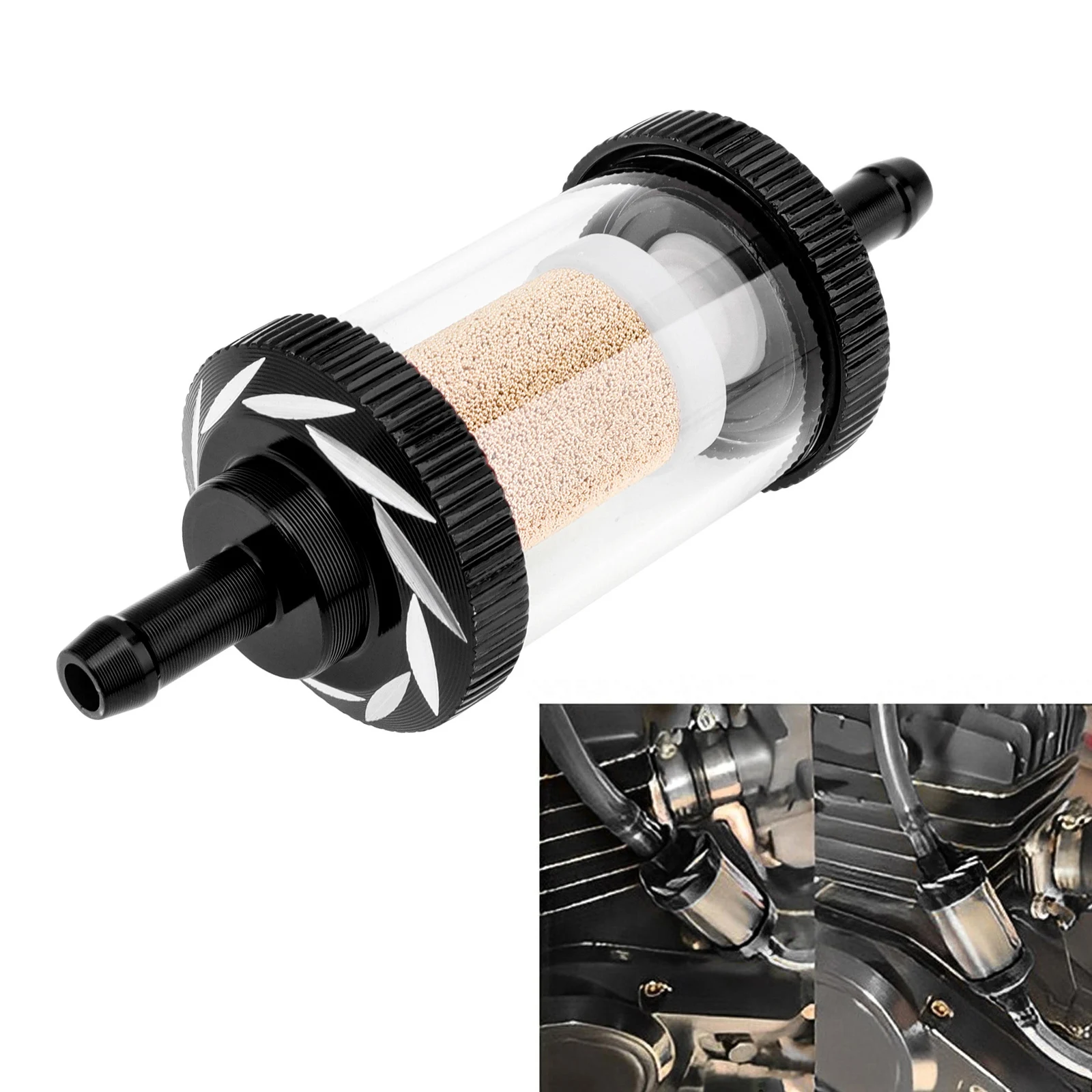 Filtro de combustible aluminio CNC universal para moto, scooter y ATV - imagen 3