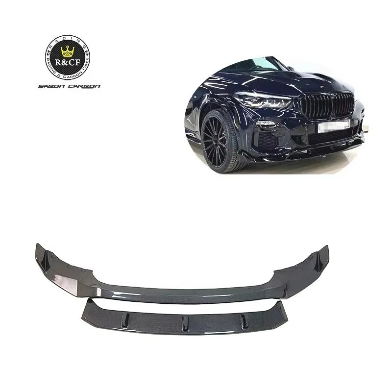 Alerón divisor labio delantero fibra carbono - BMW X5 G05 M Sport