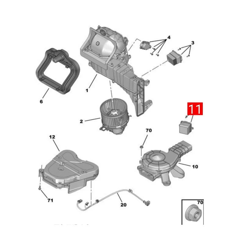Módulo resistencia ventilador aire acondicionado Citroën C4 Picasso - imagen 2