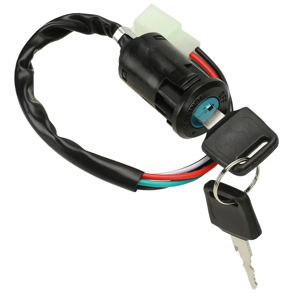 Interruptor de encendido de 4 cables con dos llaves para motocicleta y ATV