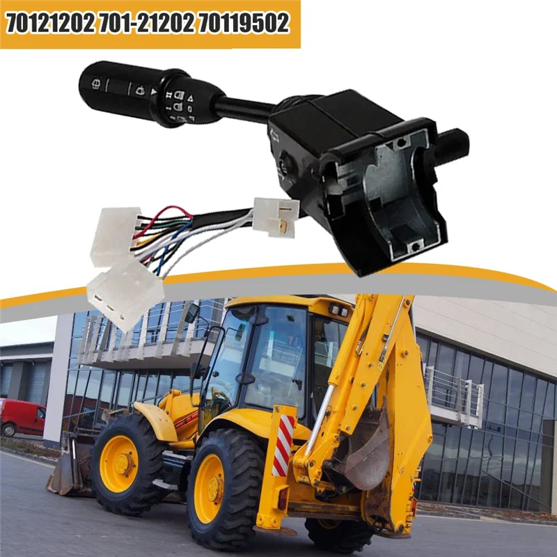 Interruptor limpiaparabrisas mano derecha JCB 2CX 2CXL 3C 70121202 - imagen 5