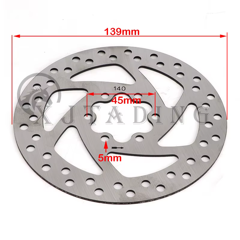 Disco de freno de acero inoxidable Ø140 mm para patinete eléctrico Apollo, Zero y Kaabo - imagen 5