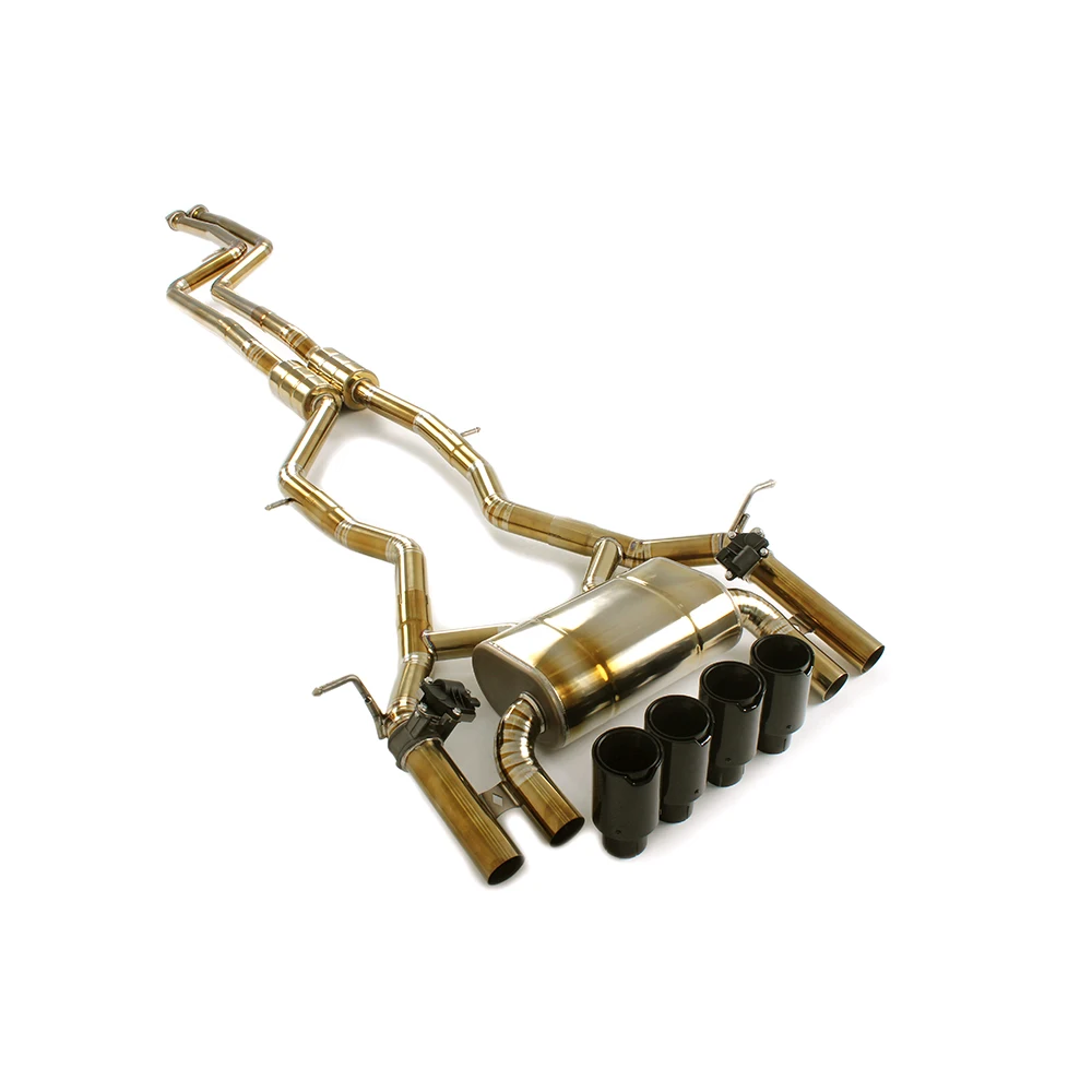 Tuning de escape Catback de titanio para BMW M3/M4 F80/F82 S55 3,0 T 2014-2018 sistema de coche Catback Valvetronic de tubo medio de longitud igual - imagen 5