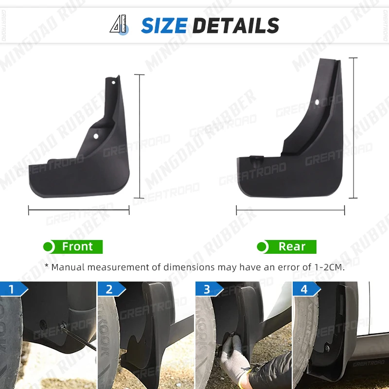 Protectores de salpicaduras guardabarros VW Passat CC 2009-2016 - imagen 3