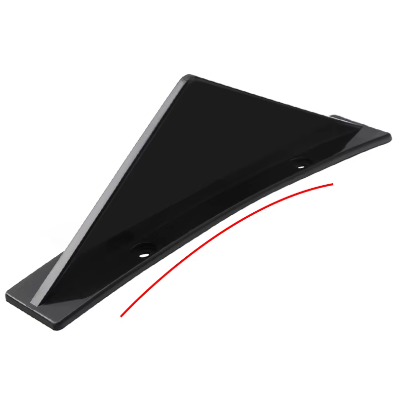 Difusor labio parachoques trasero universal con aletas tiburón, negro - imagen 4