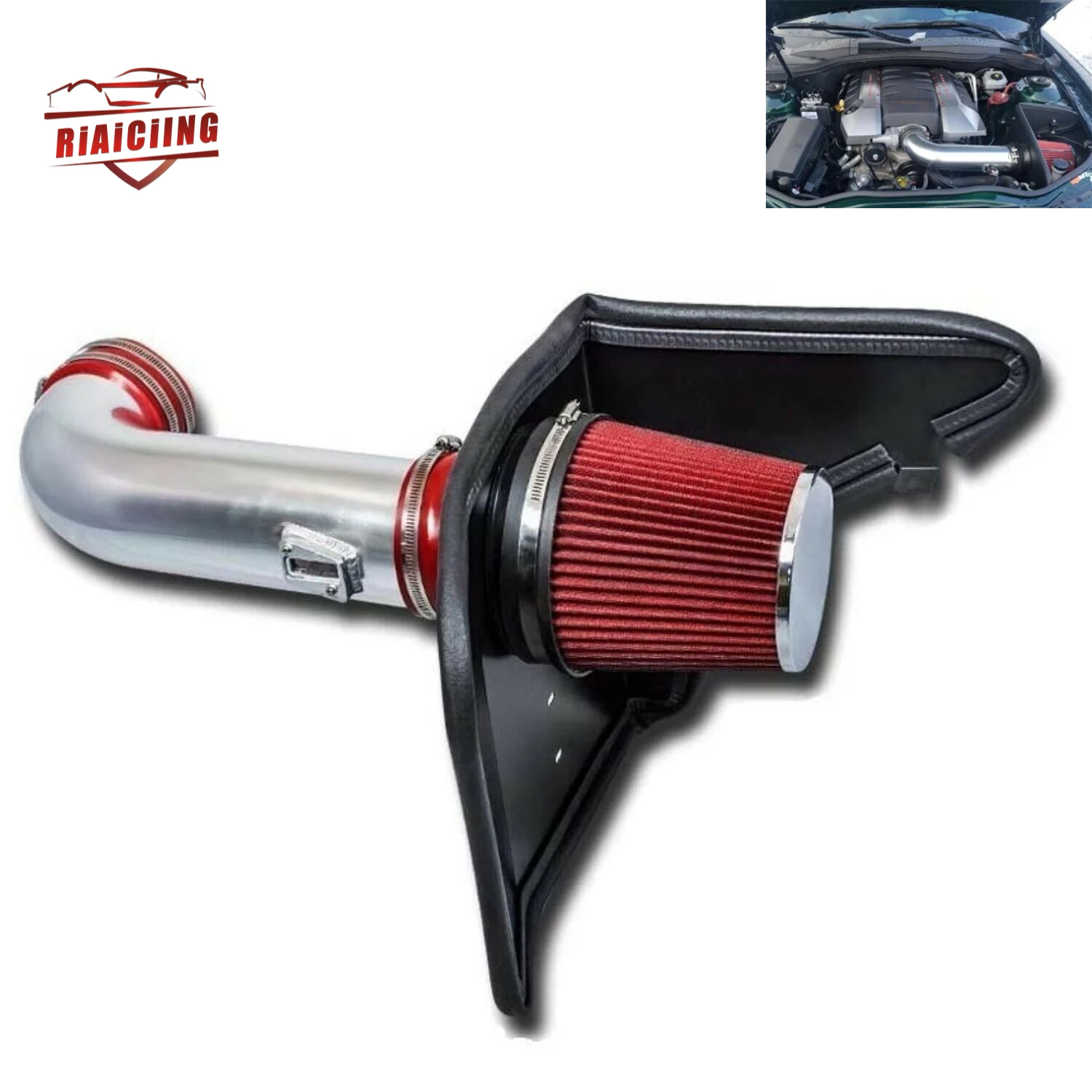 Kit admisión aire frío con filtro rojo – Chevrolet Camaro 6.2 V8 10-15 - imagen 2