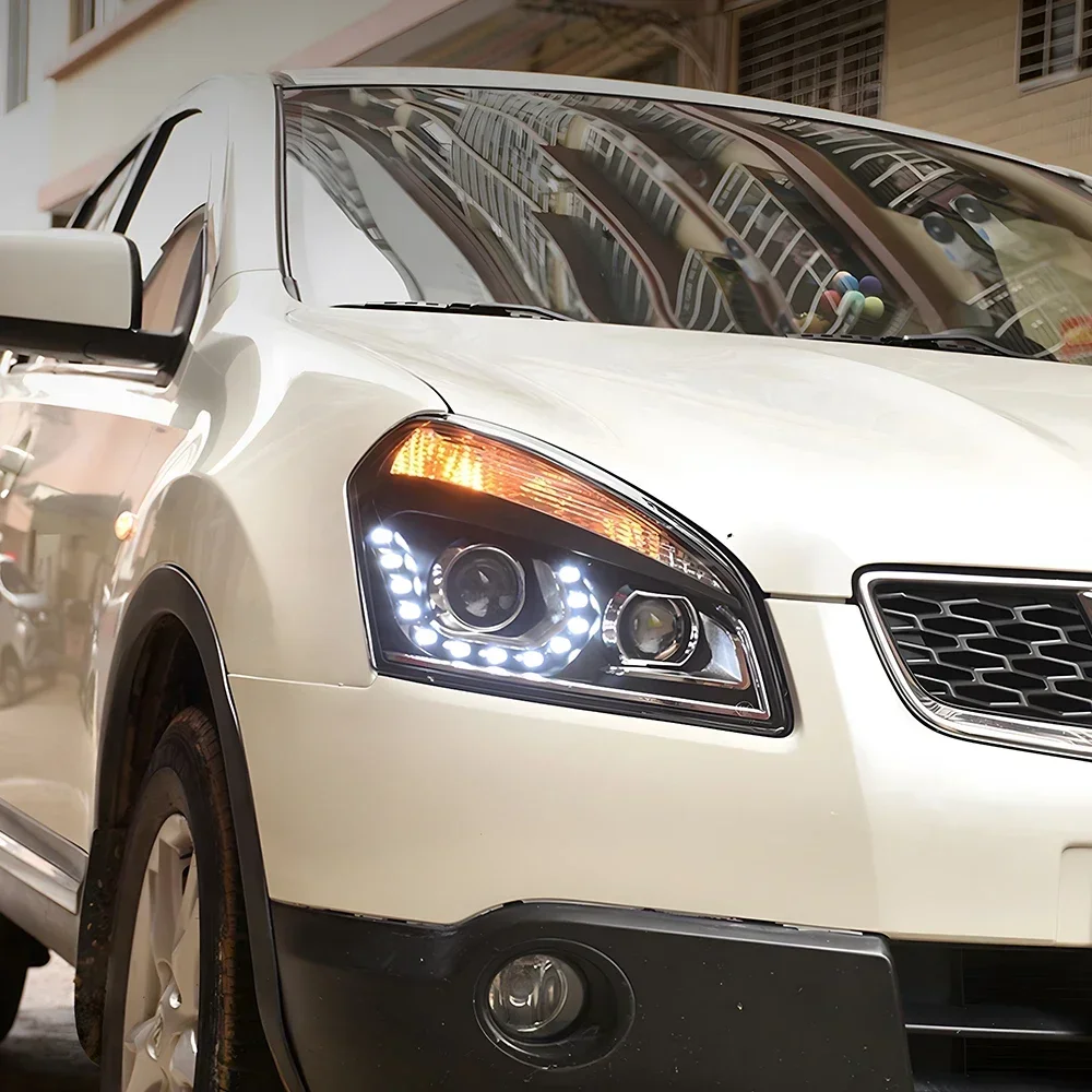 Faros delanteros LED con proyector para Nissan Qashqai 2008-2016 - imagen 2