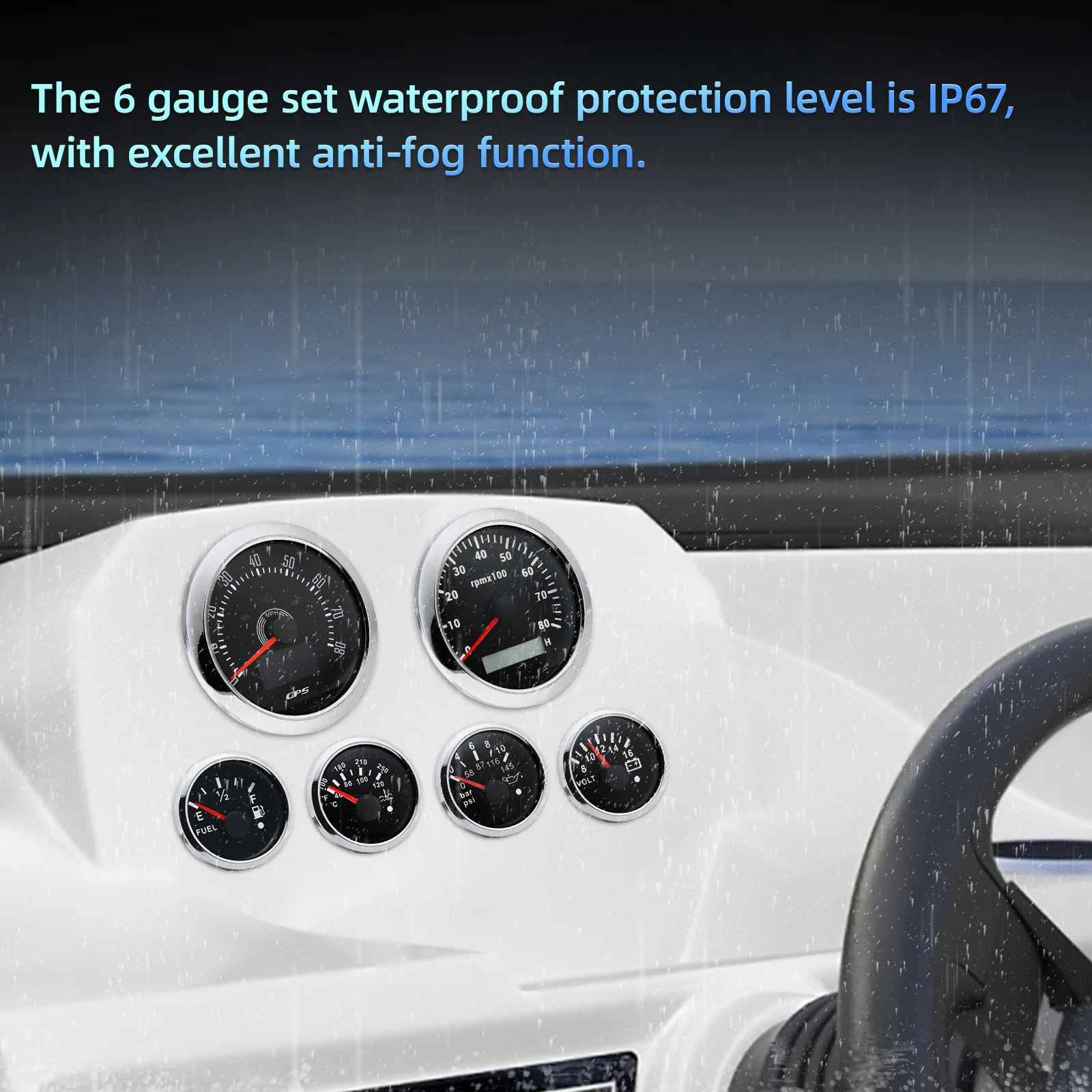 Kit de relojes digitales GPS para coche y barco con sensores - imagen 5
