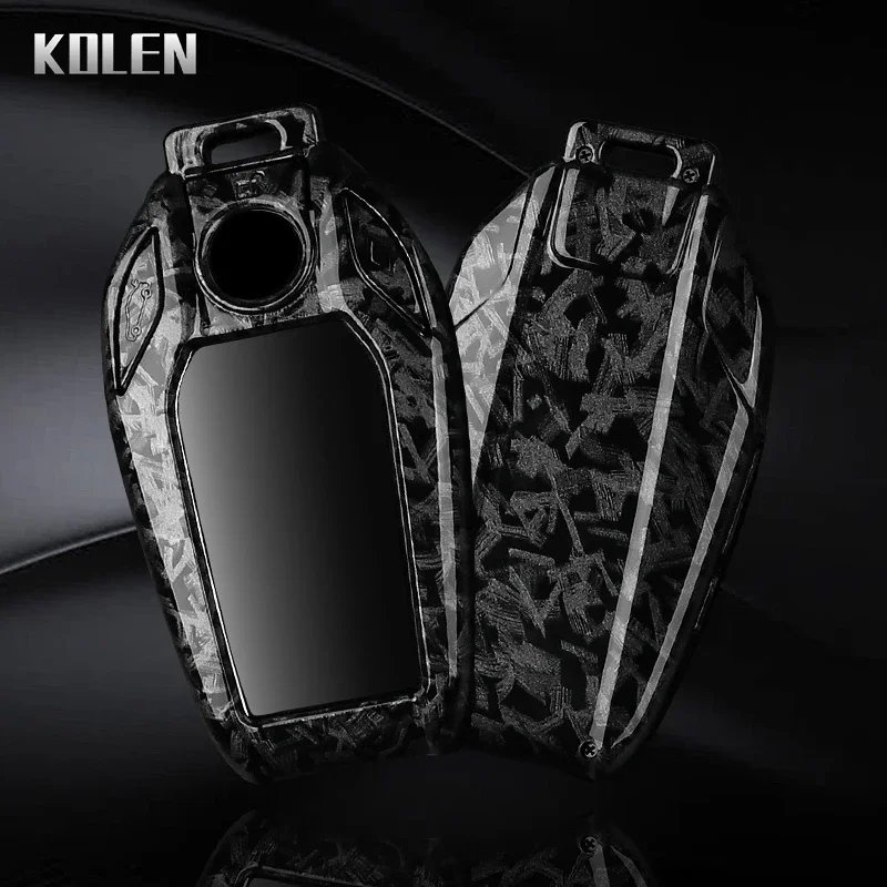 Funda llave BMW fibra de carbono ABS con pantalla LED – G30/G11 - imagen 4