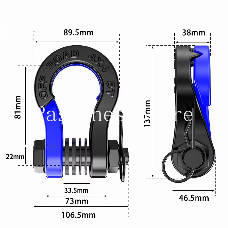 Grillete de remolque Huya en U de 3/4" y 8 t para todoterreno - imagen 2